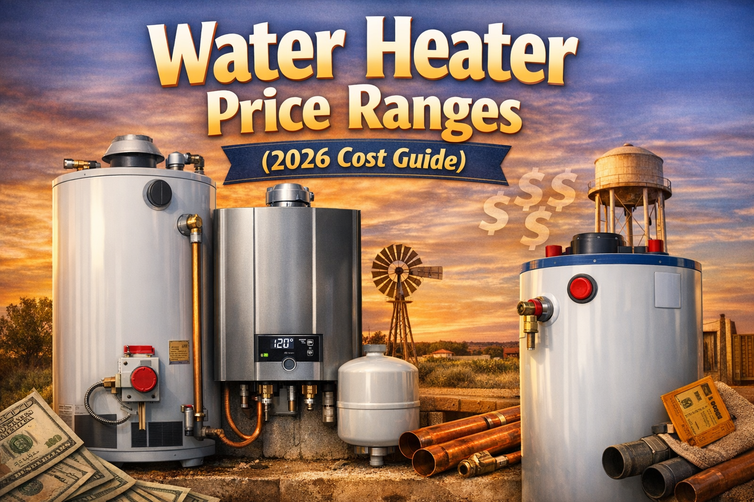 Water Heater Price Ranges in Lubbock and San Antonio Texas (2026 Buyer’s Guide)