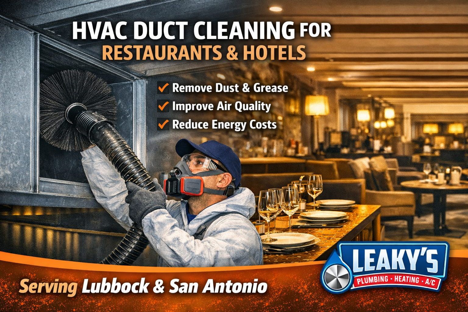 Commercial HVAC Duct Cleaning for Restaurants and Hotels