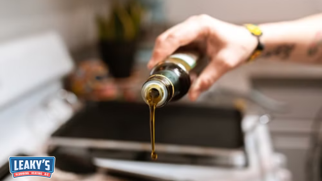 Are you pouring oil in the kitchen sink