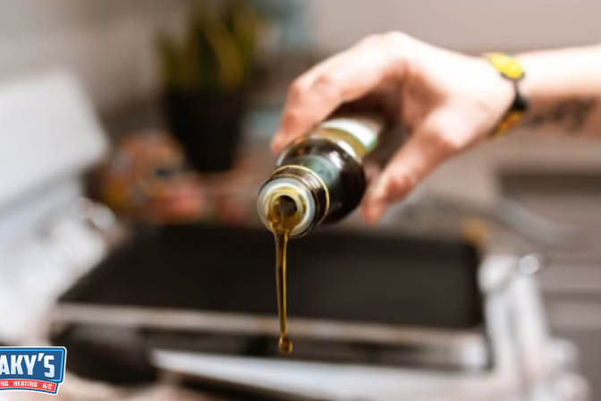 Are you pouring oil in the kitchen sink?